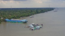 En bateau sur le delta du Mekong